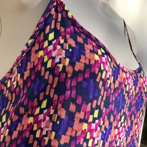 Cute Strappy summer dress. 100% rayon, Small. Adjustable straps